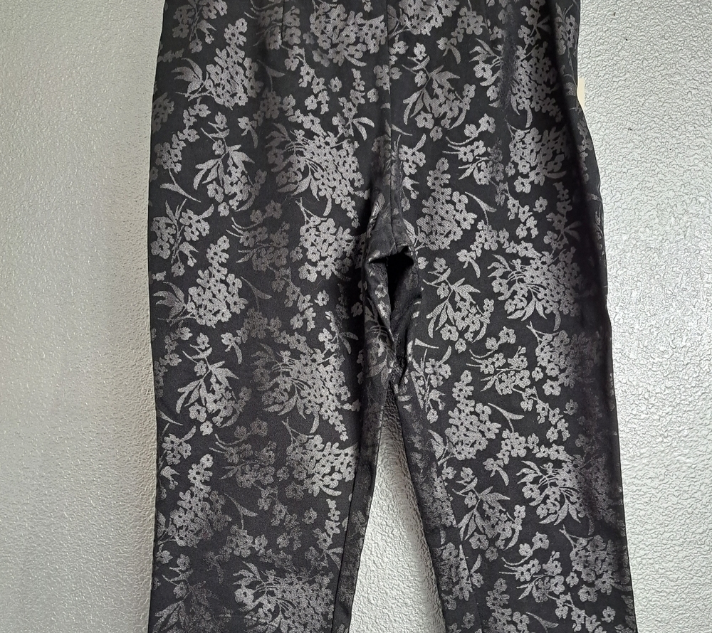 COPY - NWT Black Silver Printed Stretch Pants   Size 12